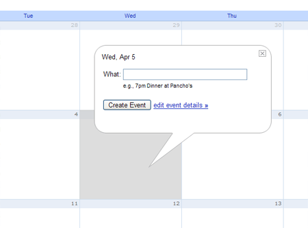 A picture of creating an event in Google Calendar