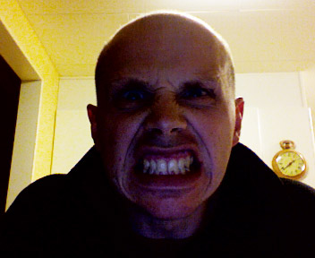 A picture of me being angry, taken with the iSight camera