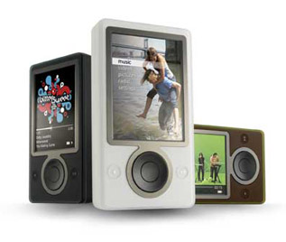 A picture of the Zune digital media player from Microsoft