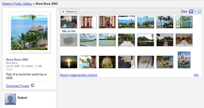 A picture of the small thumbnail gallery view