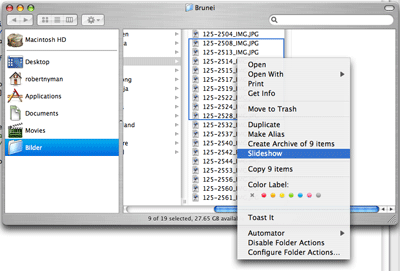 A picture of the Finder with a context menu