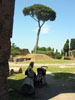 Picture of Fredrika and Emilia taking a rest in Palatine